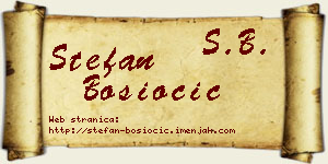 Stefan Bosiočić vizit kartica
